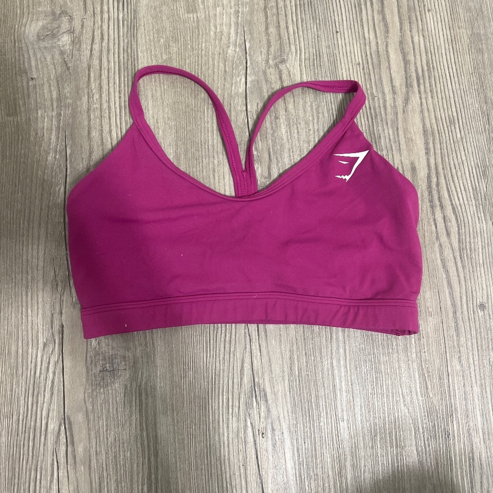 Small Pink Gymshark V Neck Sportsbra